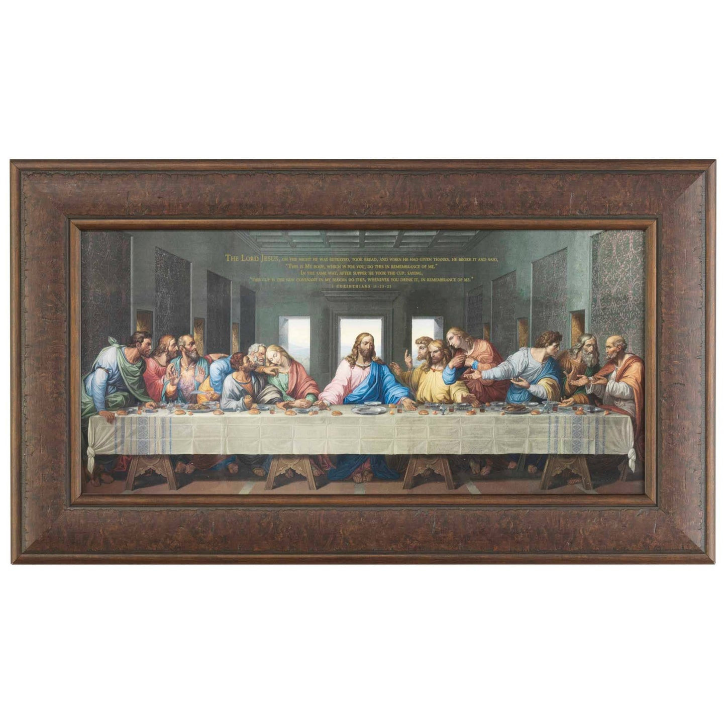 Framed Wall Art The Last Supper 25x12