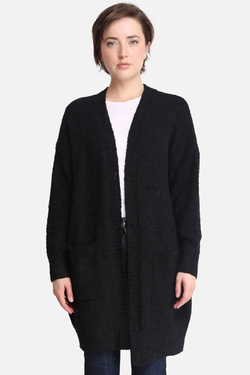 Solid color Luxury Soft Cardigan w Pockets