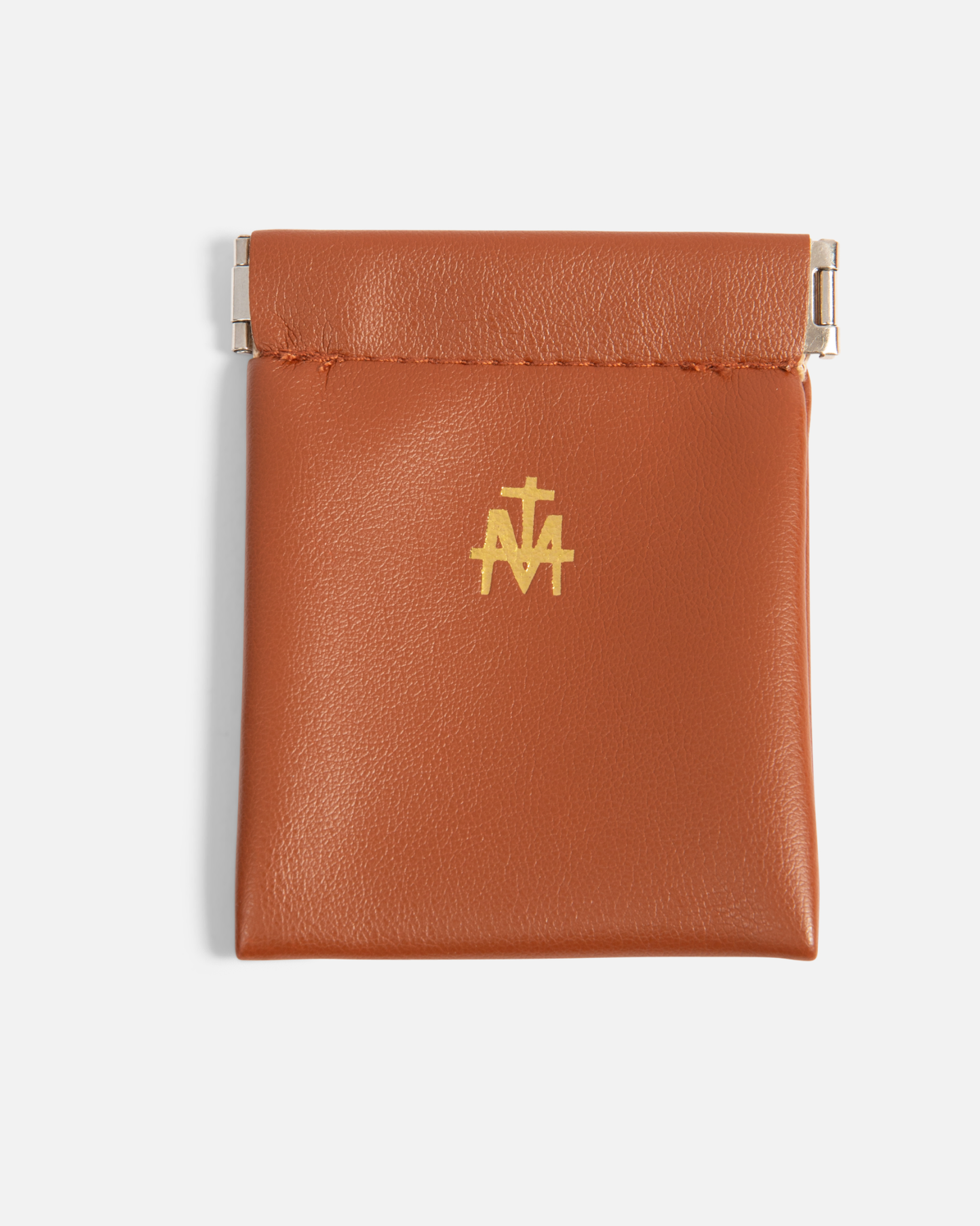 Brown Vegan Leather Rosary Pouch