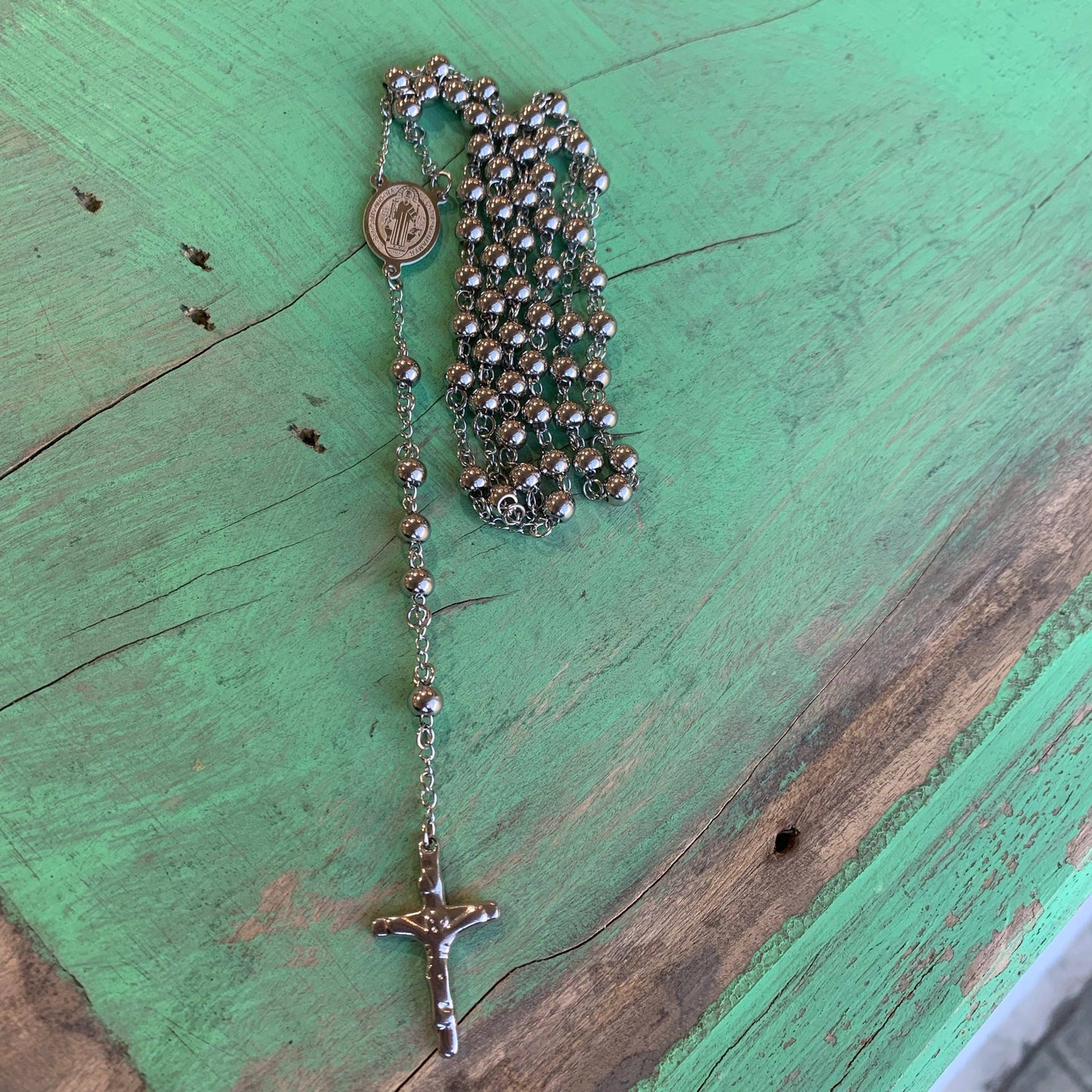 St. Benedict Rosary Stainless Steel