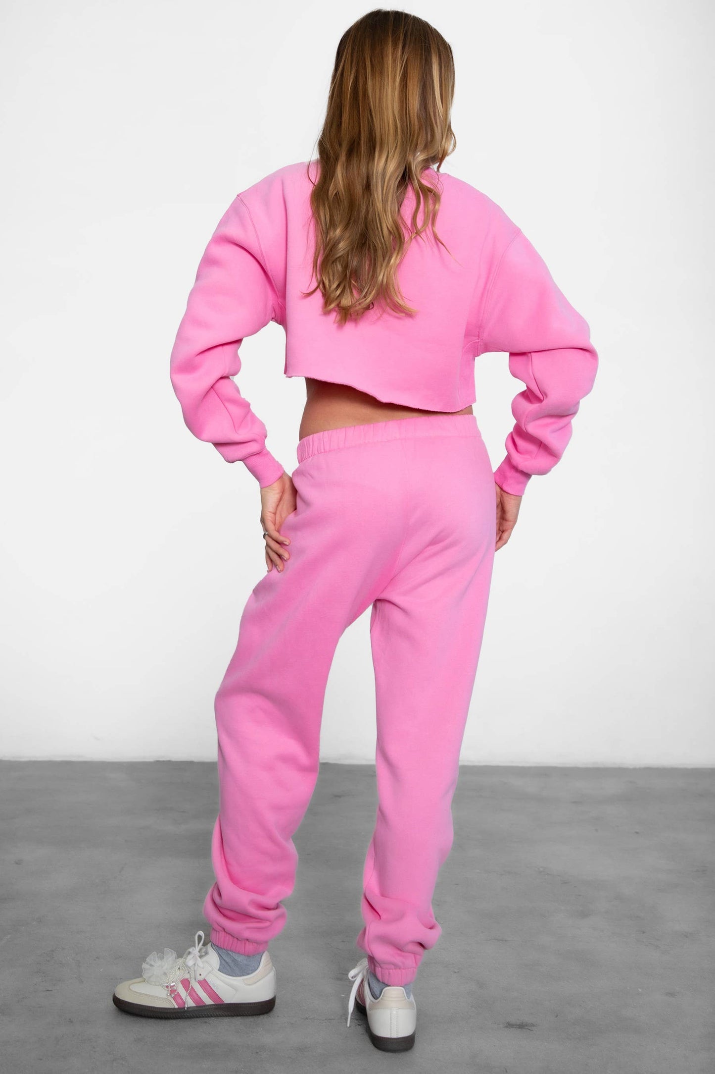 DOVE Plush Fleece Lounge High Waist Sweatpants With Pockets