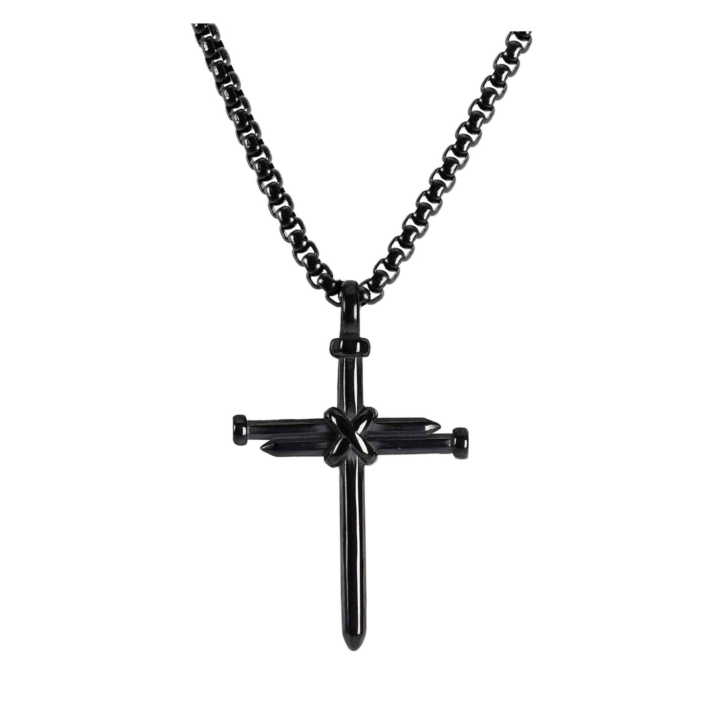 Assortment Mens Black Plated Necklaces