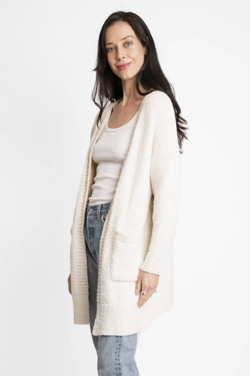 Solid color Luxury Soft Cardigan w Pockets