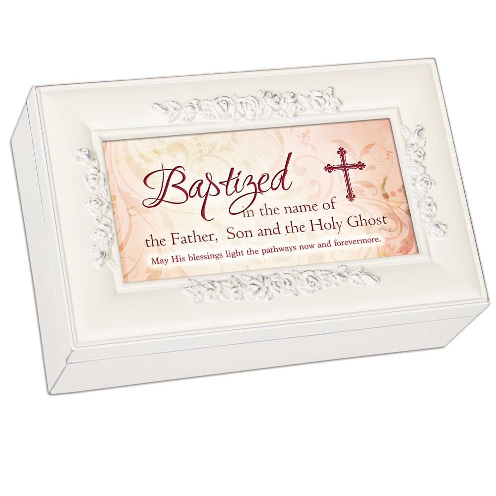 Baptized May His Blessings Musical Keepsake Box