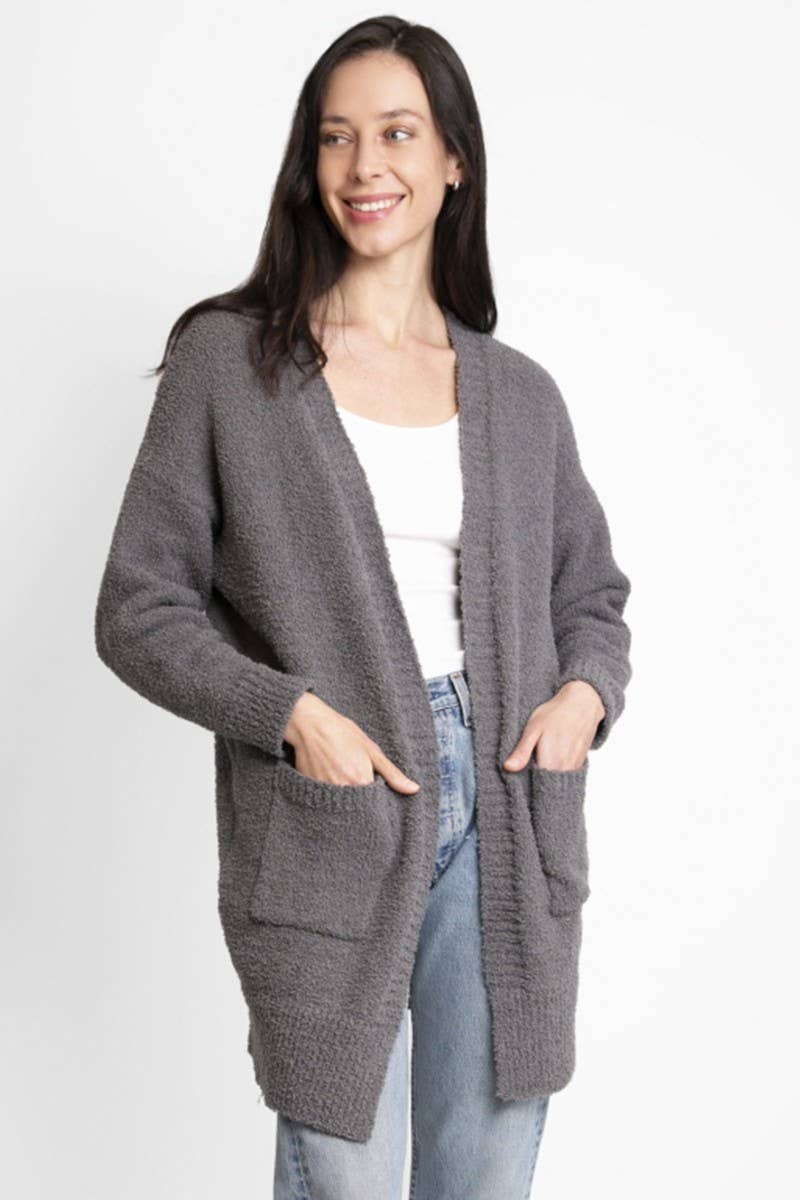 Solid color Luxury Soft Cardigan w Pockets