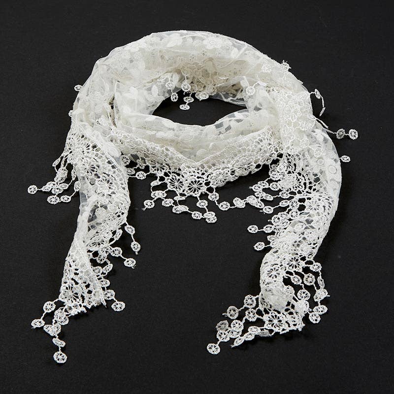 White Chapel Veil W/ Tassels
