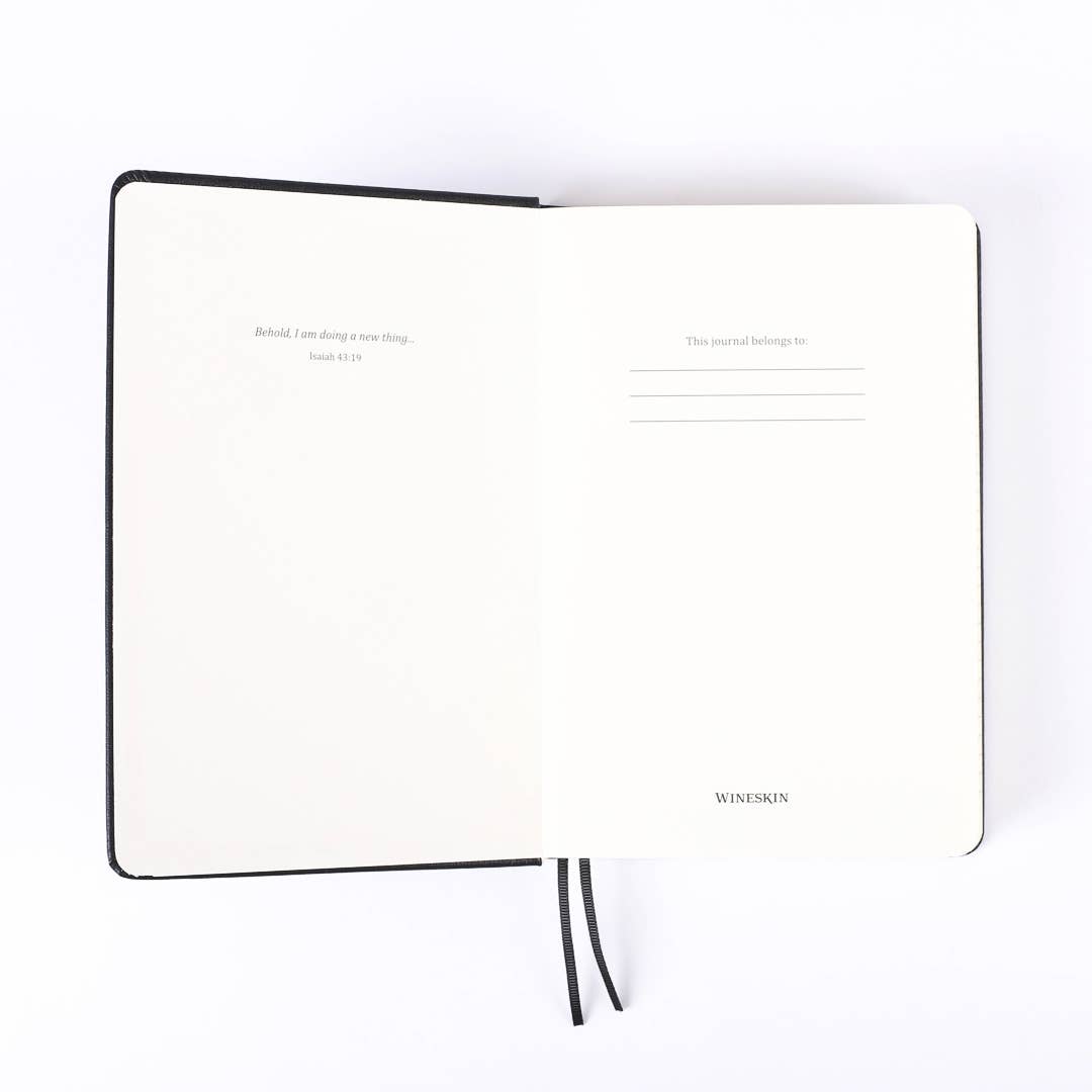 Wineskin Journal - Hard Cover - Black - 420 Pages