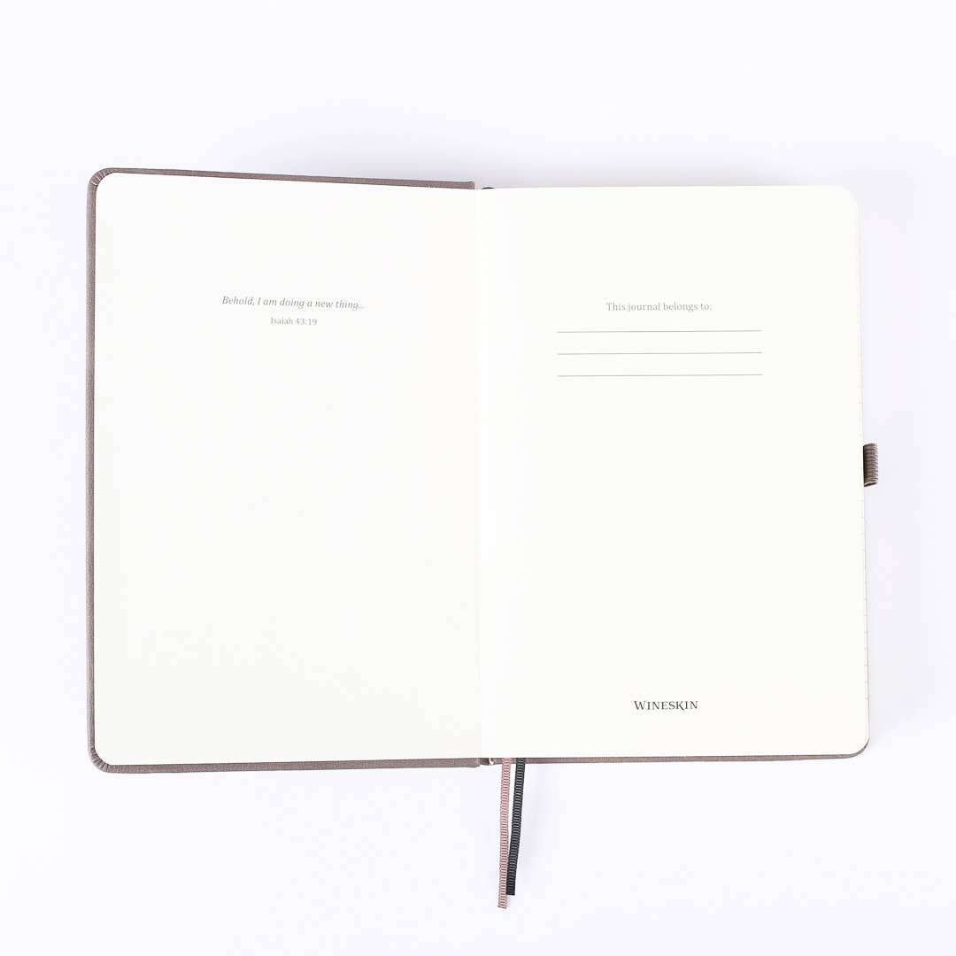 Wineskin Journal - Hard Cover - Grey - 420 Pages