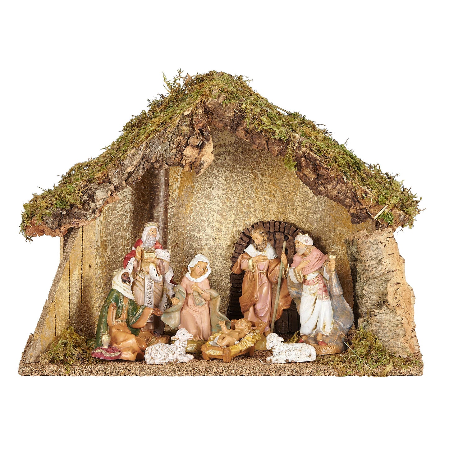 Fontanini 8-Figure Rustic Nativity with Stable 5" Scale
