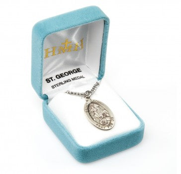 St. George Oval Sterling Silver Medal