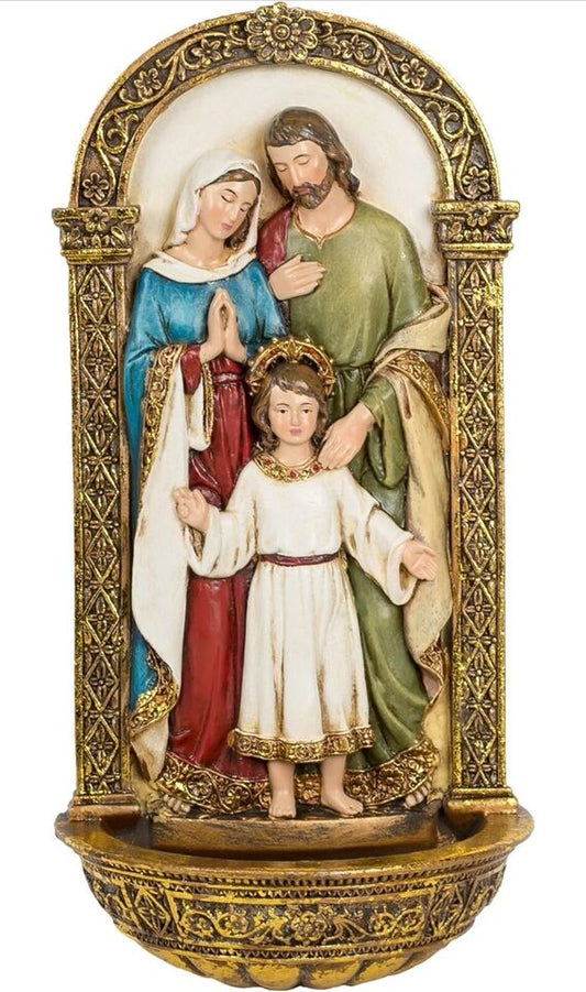 7.75"H HOLY FAMILY WATER FONT