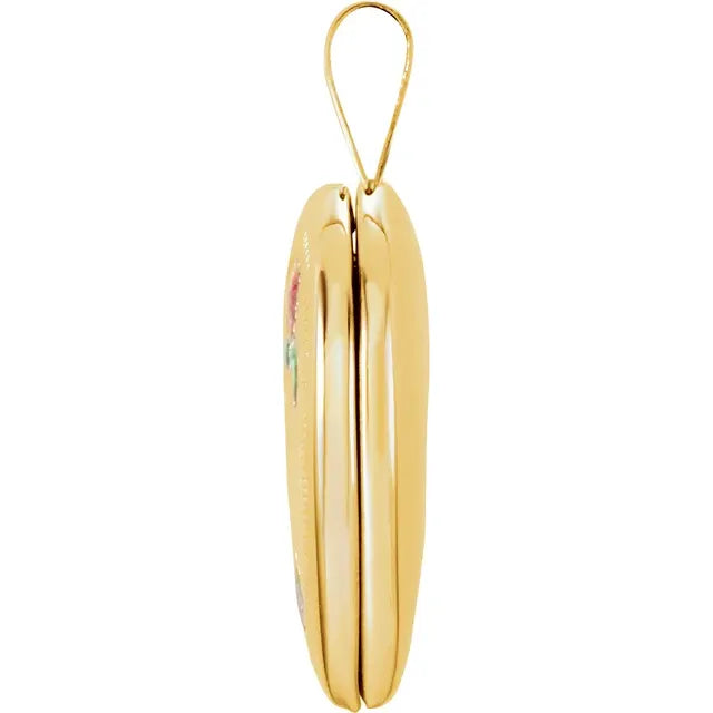 14K Gold Plated Tri-Color Locket