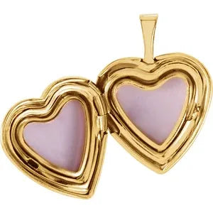 14K Gold Plated Tri-Color Locket with Chain Options