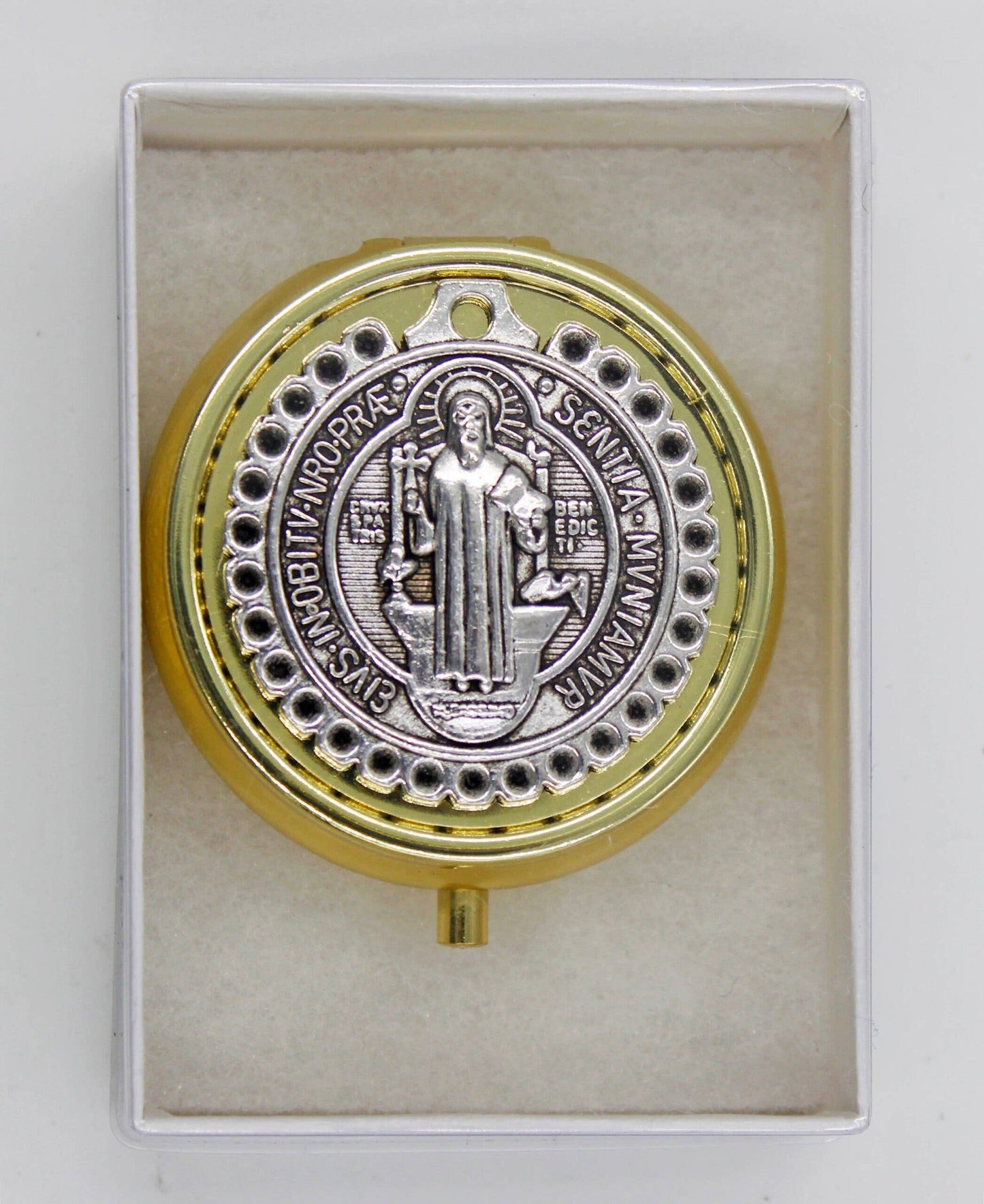 ST BENEDICT Pyx (2″ x 3/4″)