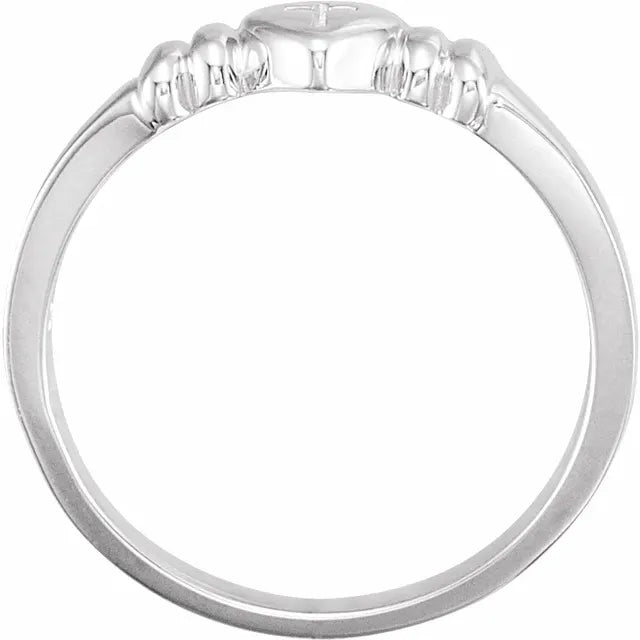 7 Heart & Cross Chastity Ring