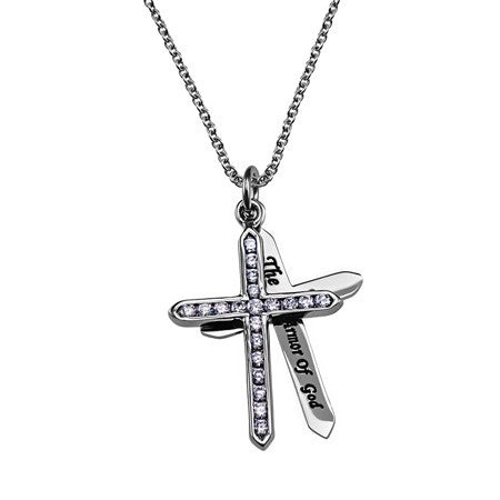 "Armor Of God" Twin Cross Necklace