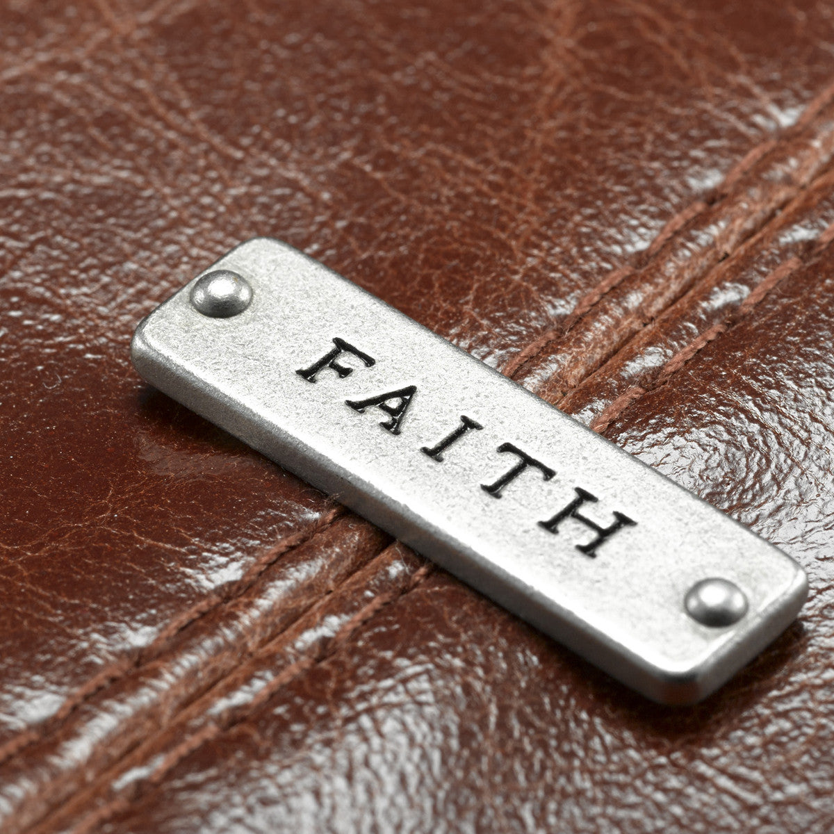 Faith Faux Leather Brown Bible Cover