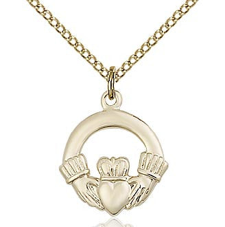 Claddagh Pendant with 18" Chain