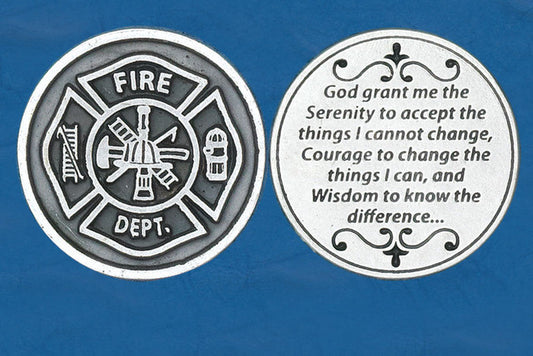 Fireman / Serenit Prayer Pocket Token