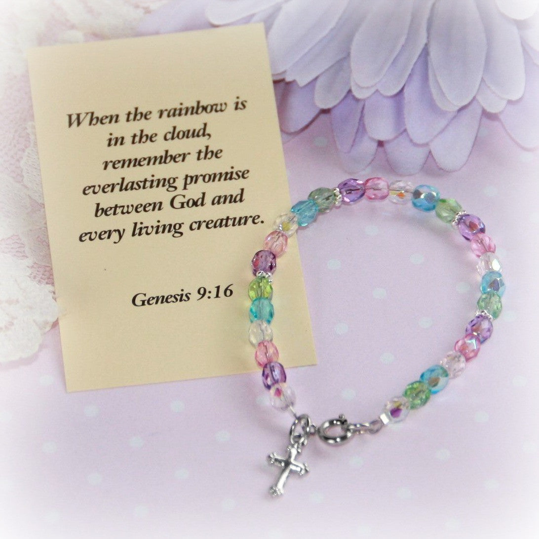 Rainbow Cross Bracelet