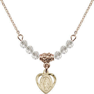 Miraculous Crystal Bead Gold Plate Necklace