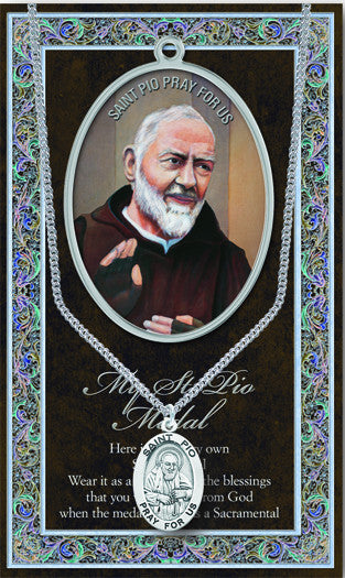 St. Padre Pio Pewter Medal