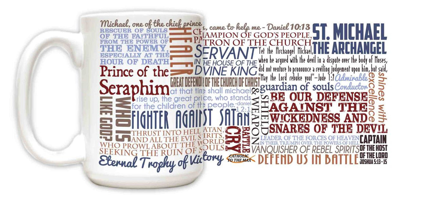 Saint Michael the Archangel Quote Mug