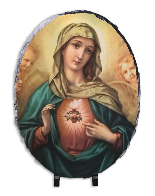 Immaculate Heart of Mary Oval Slate