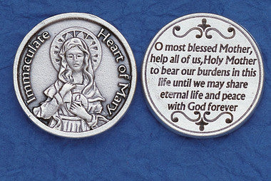 Immaculate Heart of Mary Pocket Token