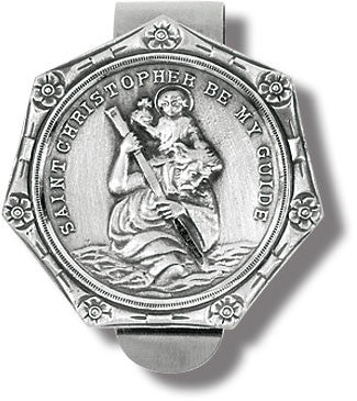 St. Christopher Be My Guide Visor Clip