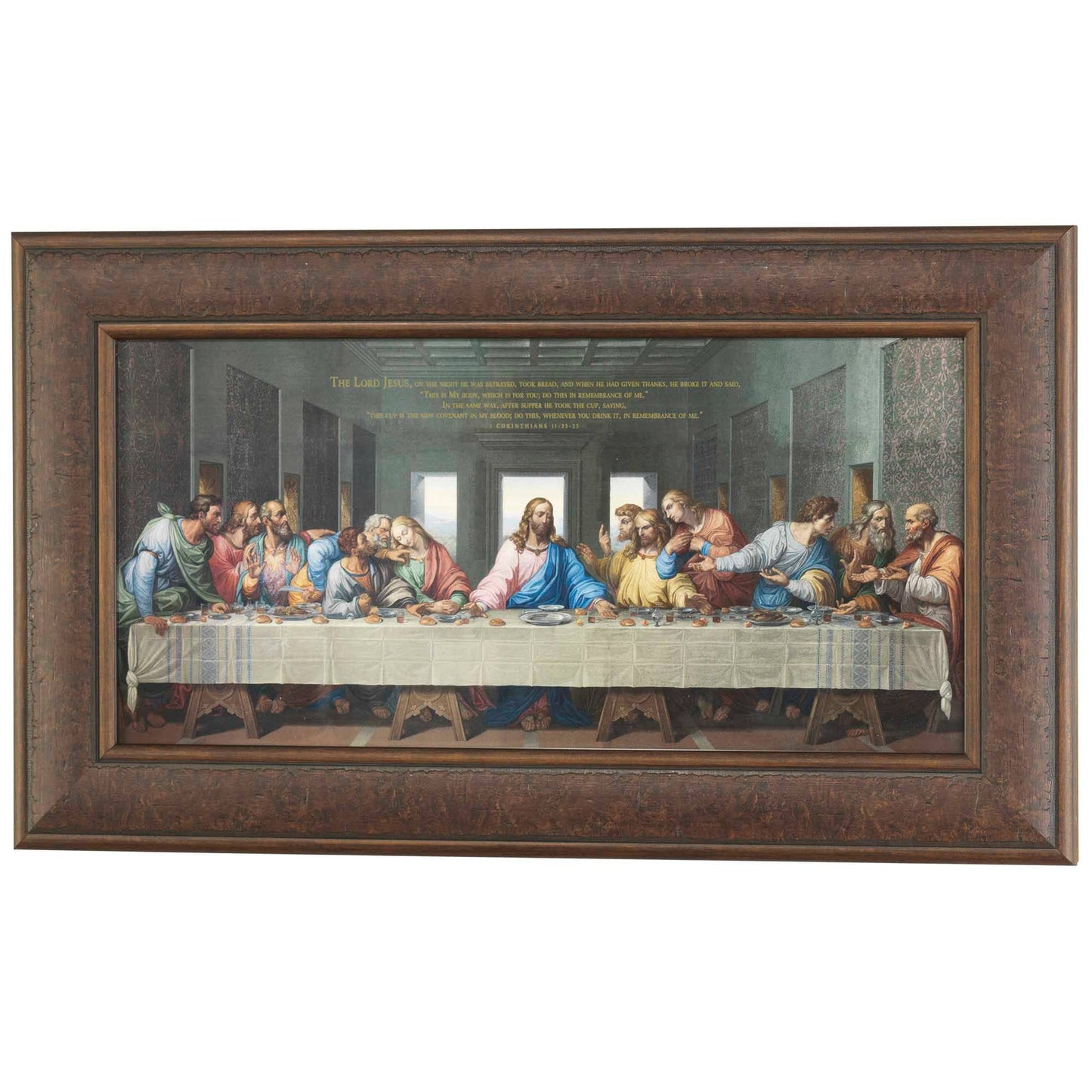 Framed Wall Art The Last Supper 25x12