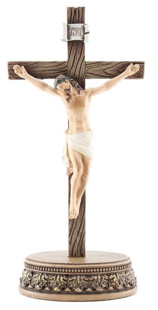 2-piece Crucifix with Stand 8"
