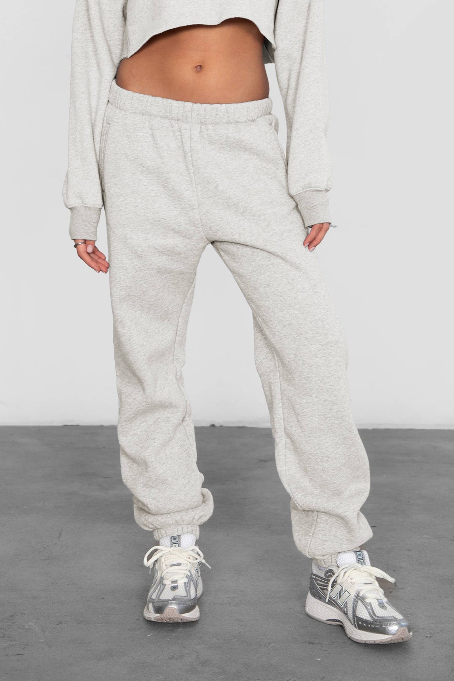 DOVE  Plush Fleece Lounge High Waist Sweatpants With Pockets