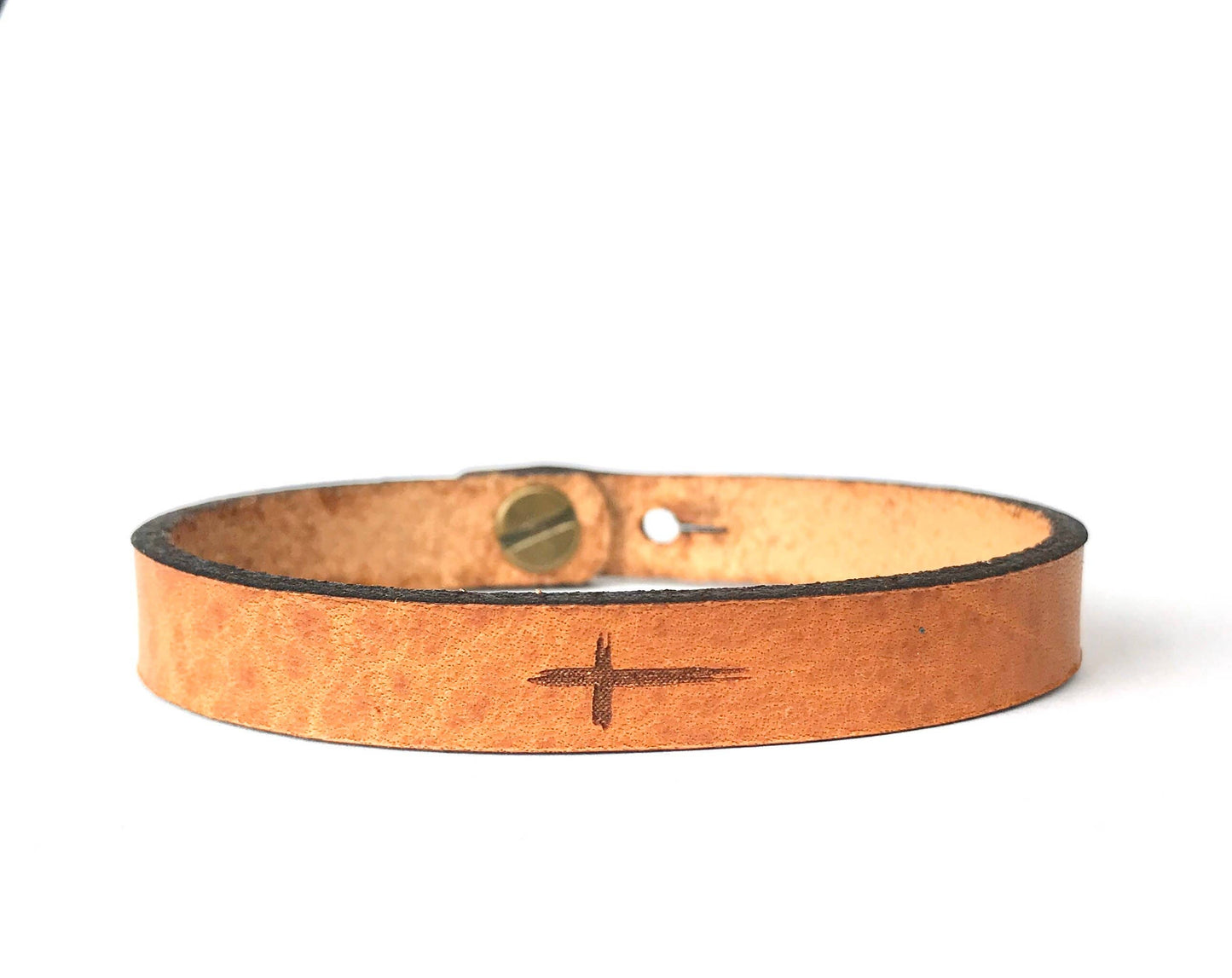 Cross Thin Leather Bracelet