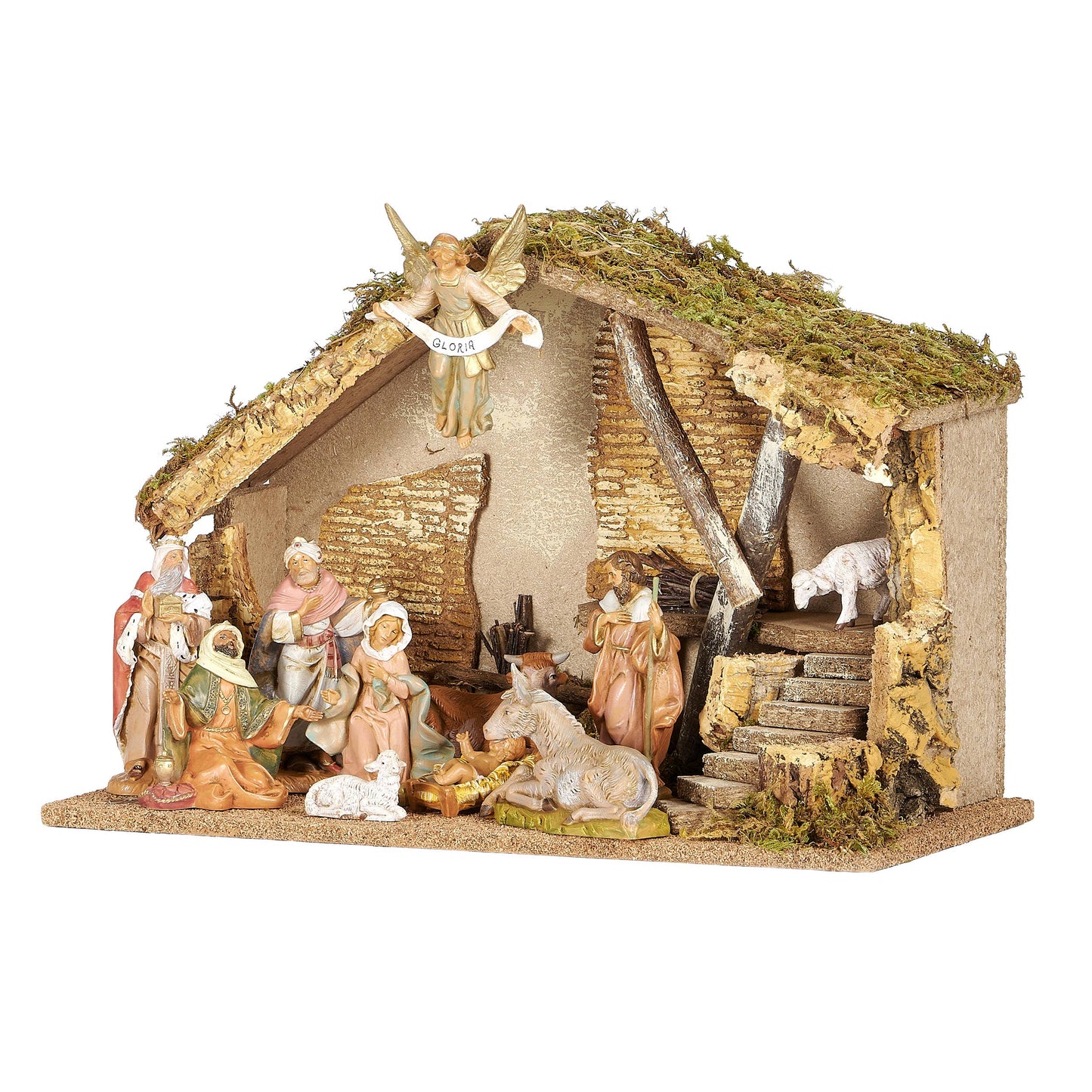 Fontanini 11-Piece Nativity Set/ Italian Stable – 5" Scale
