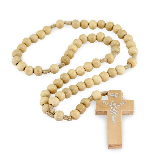 Light Wooden Beads Rosary