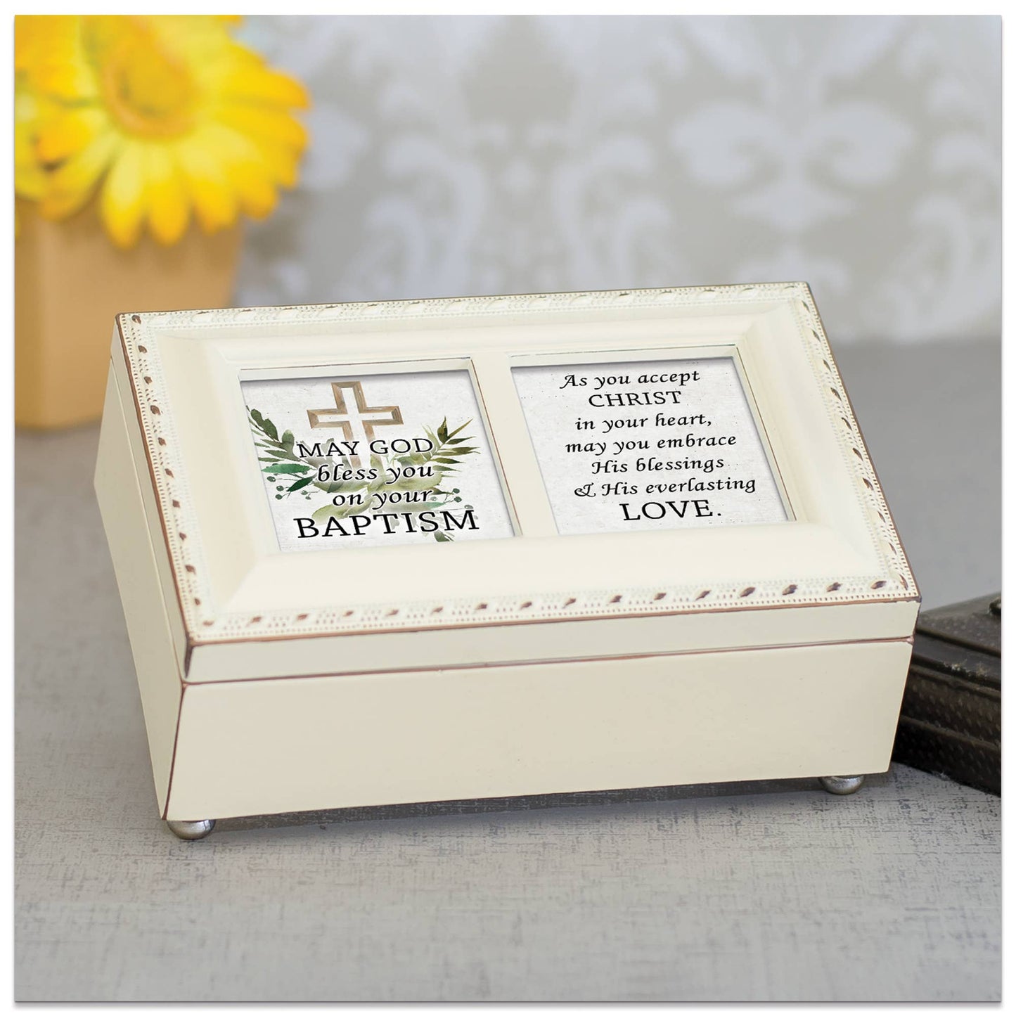 Petite Music Box May God Bless Baptism