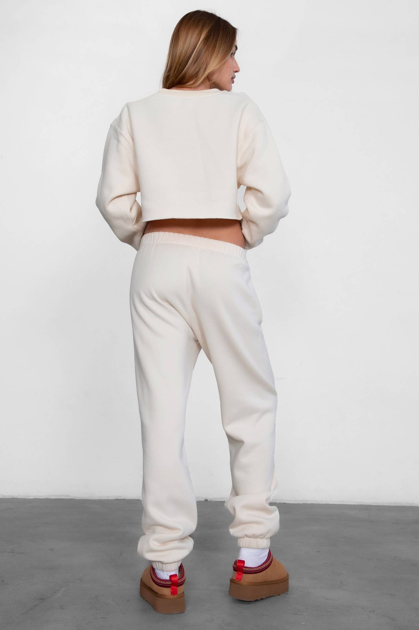 DOVE  Plush Fleece Lounge High Waist Sweatpants With Pockets