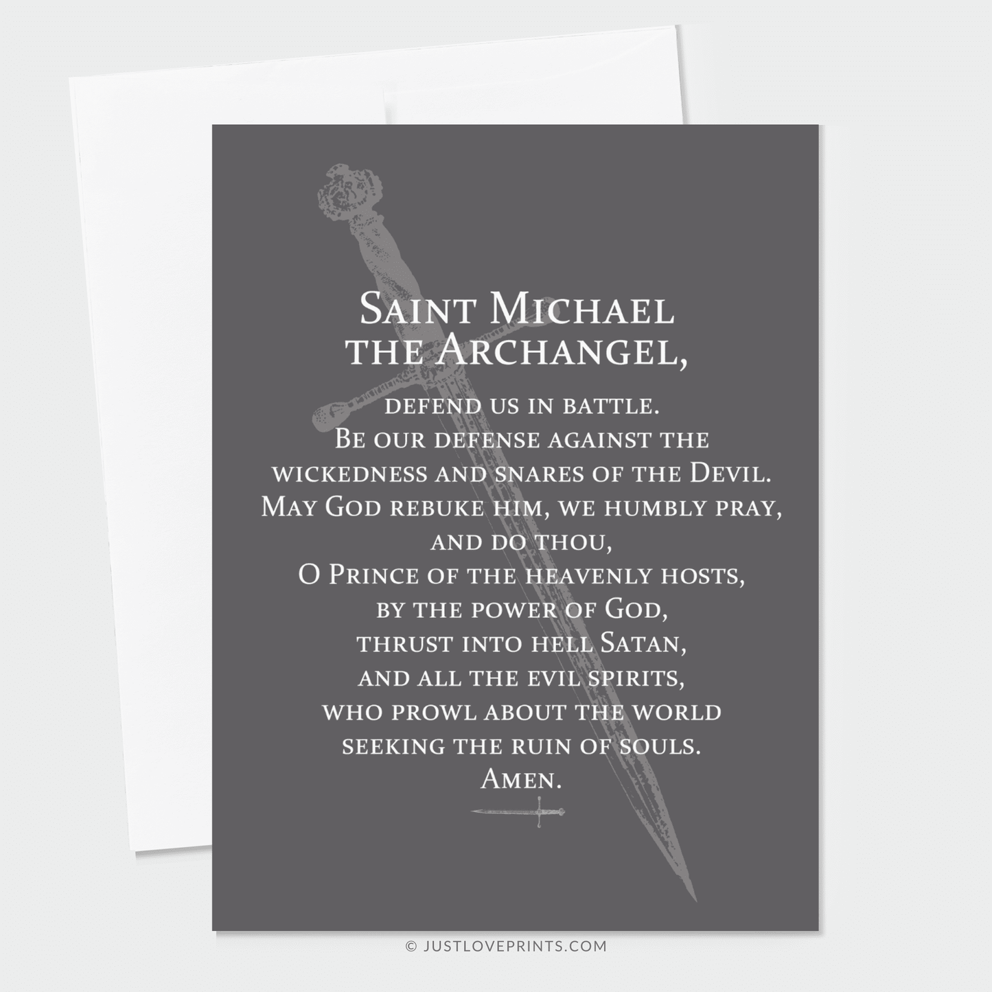 St. Michael Prayer Greeting Card