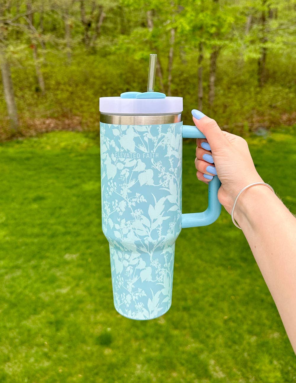 Blue Botanic 40 oz Tumbler