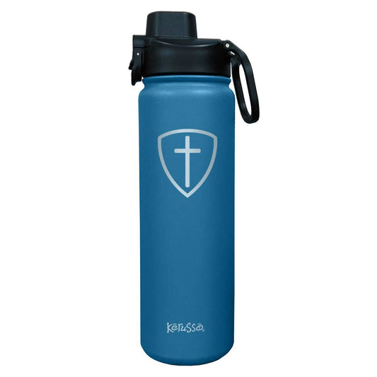 Kerusso 24 oz Stainless Steel Bottle Cross Shield