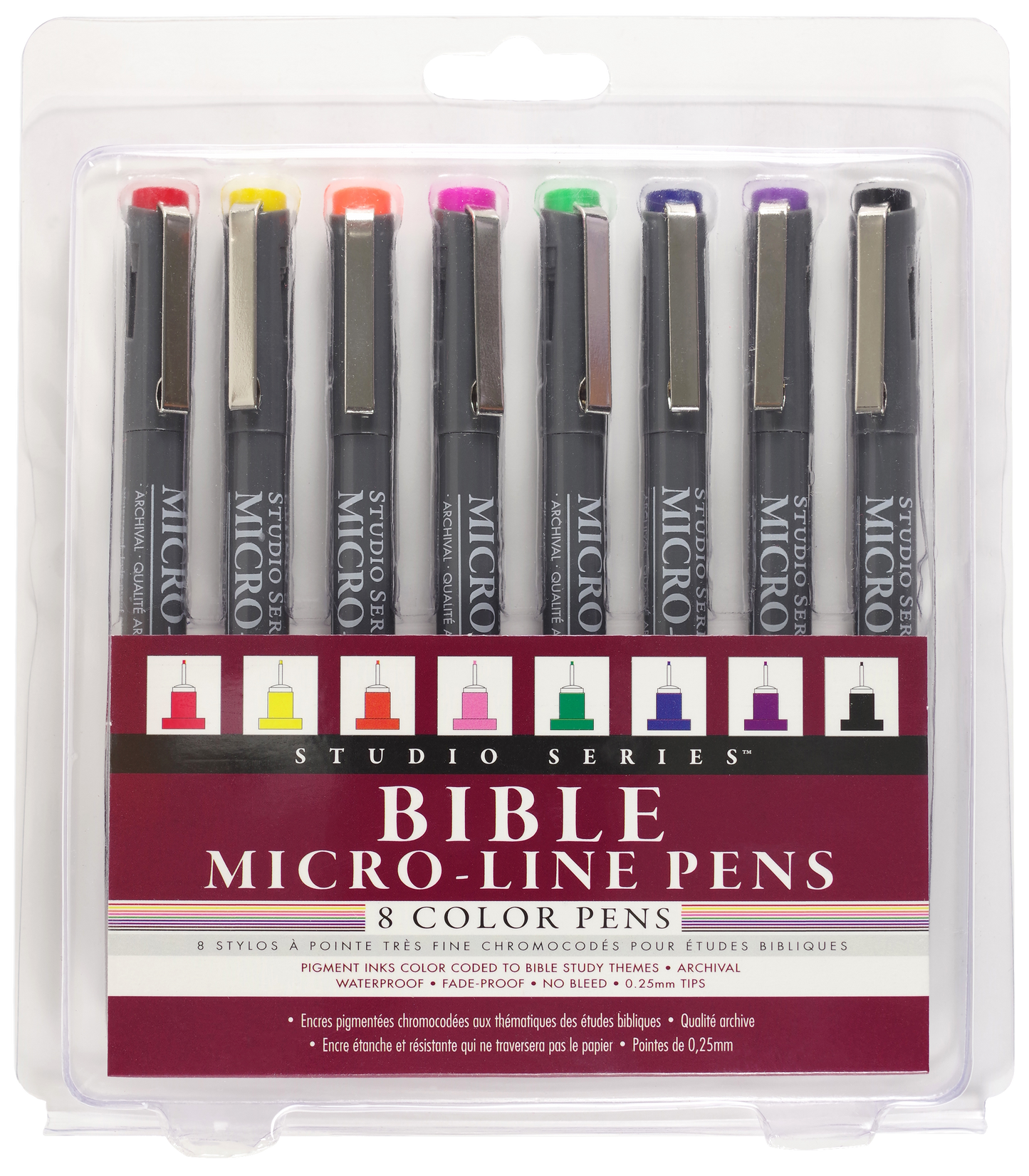 Bible Micro-Line Color Pens (8-piece Set)