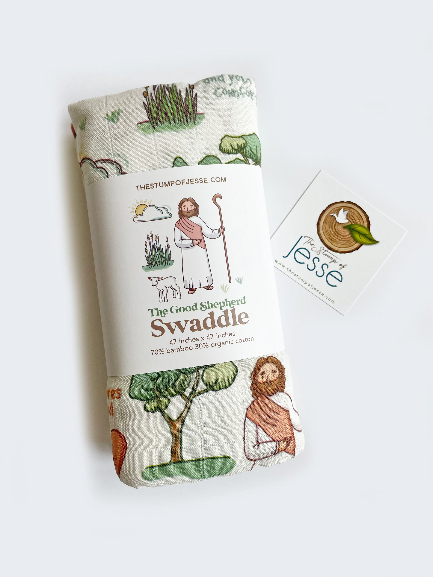 The Good Shepherd Muslin Deluxe Swaddle