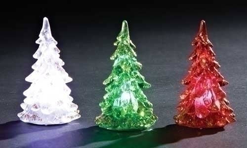 3"H LED Christmas Tree; 3 Assorted; 24 pcs w/Display