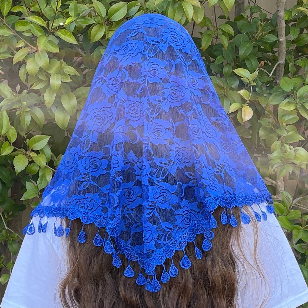 St. Claire of Assisi Veil  -BLUE   (60" x 20")
