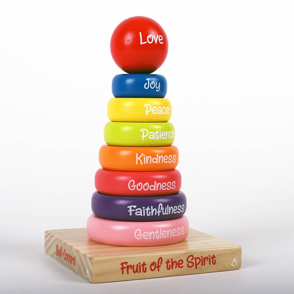 Wooden Puzzle - Stacking Rings - Fruit of the Spirit