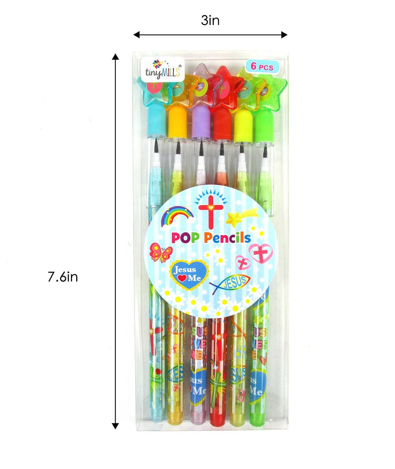 6 Pcs Religious Multi-Point Pencils