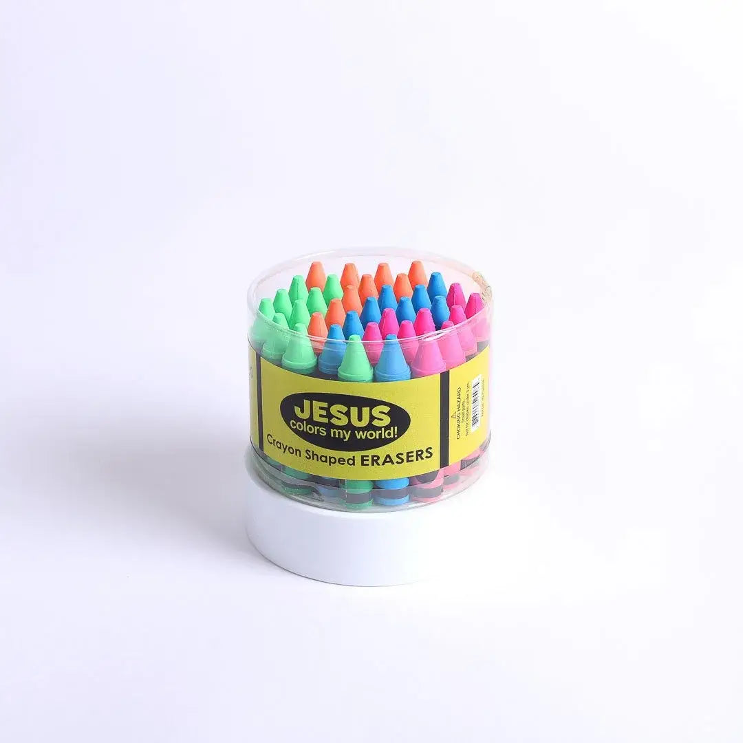 Eraser Jesus Colors My World - Pack of 36