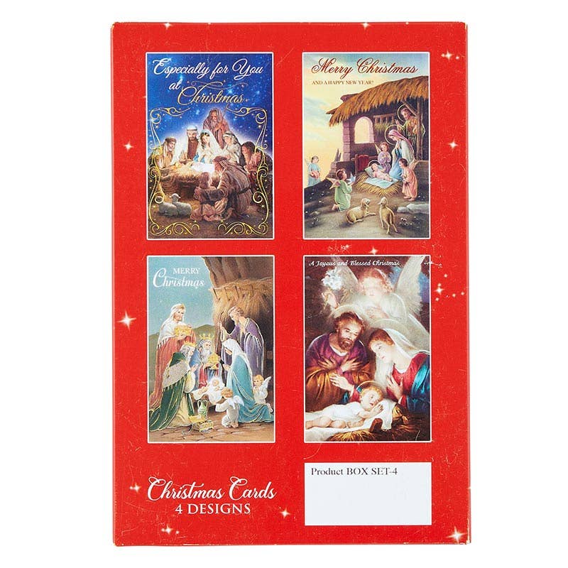 Nativity Bxd Xmas Cards 12asst