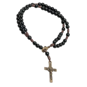 Black Camp Rosary Bracelet